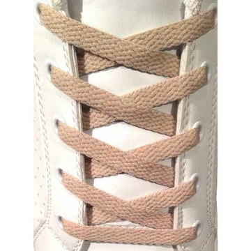 Lacci per Scarpe Beige Piatti 7mm - Stringhe in Cotone